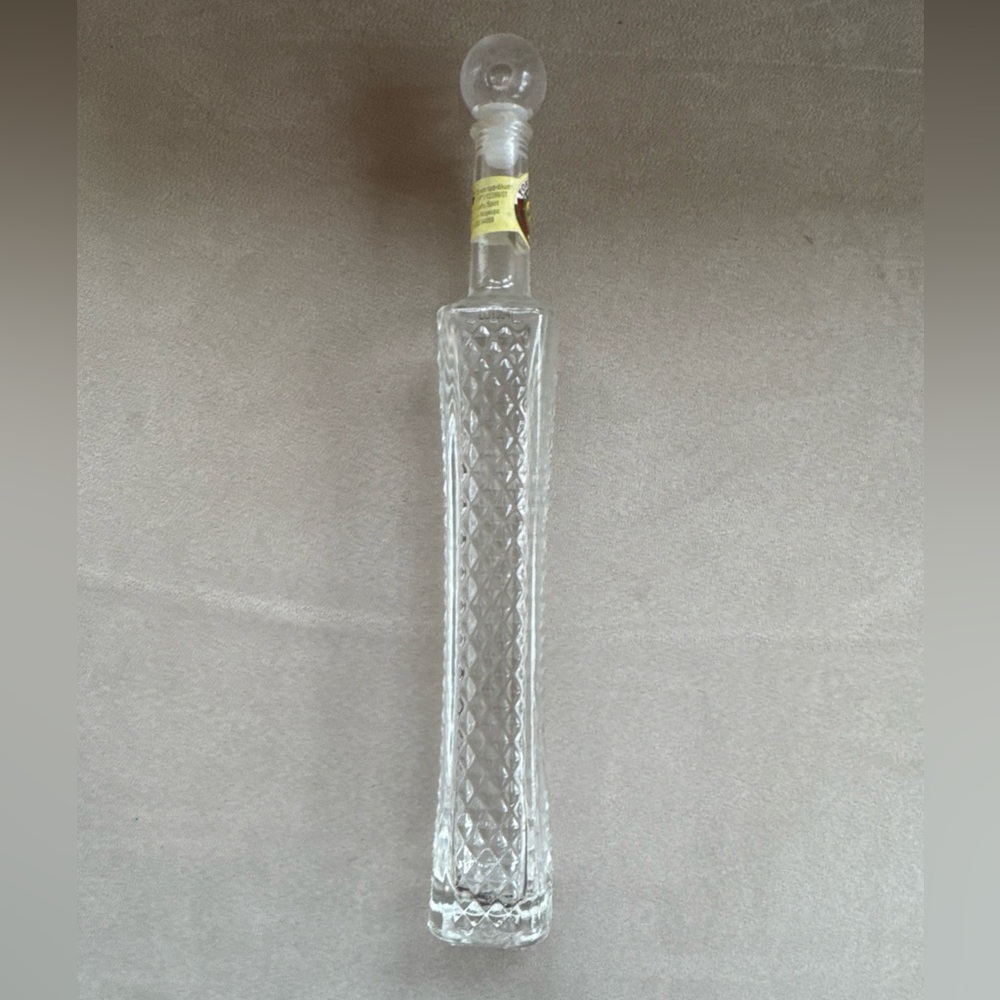 KUMQUAT liquor Empty Liquor Bottle from Corfu, Greece with stopper